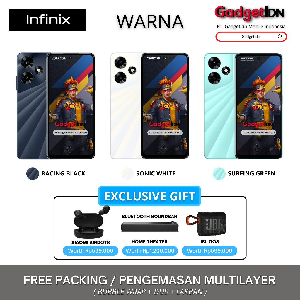 INFINIX HOT 30 NFC 8/256GB (+8GB EXTENDED RAM) GARANSI RESMI INFINIX