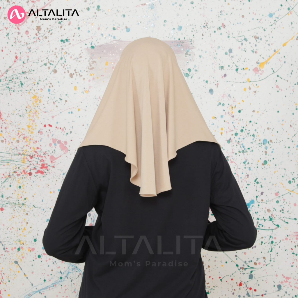 Altalita - Hijab Bergo Sport Penguin Size S Kerudung Instan Qiara Jersey Premium Jilbab Instan pet Tebal Menutup Dada Cocok Untuk Sekolah Olahraga Volly Futsal Senam dan Sehari-Hari