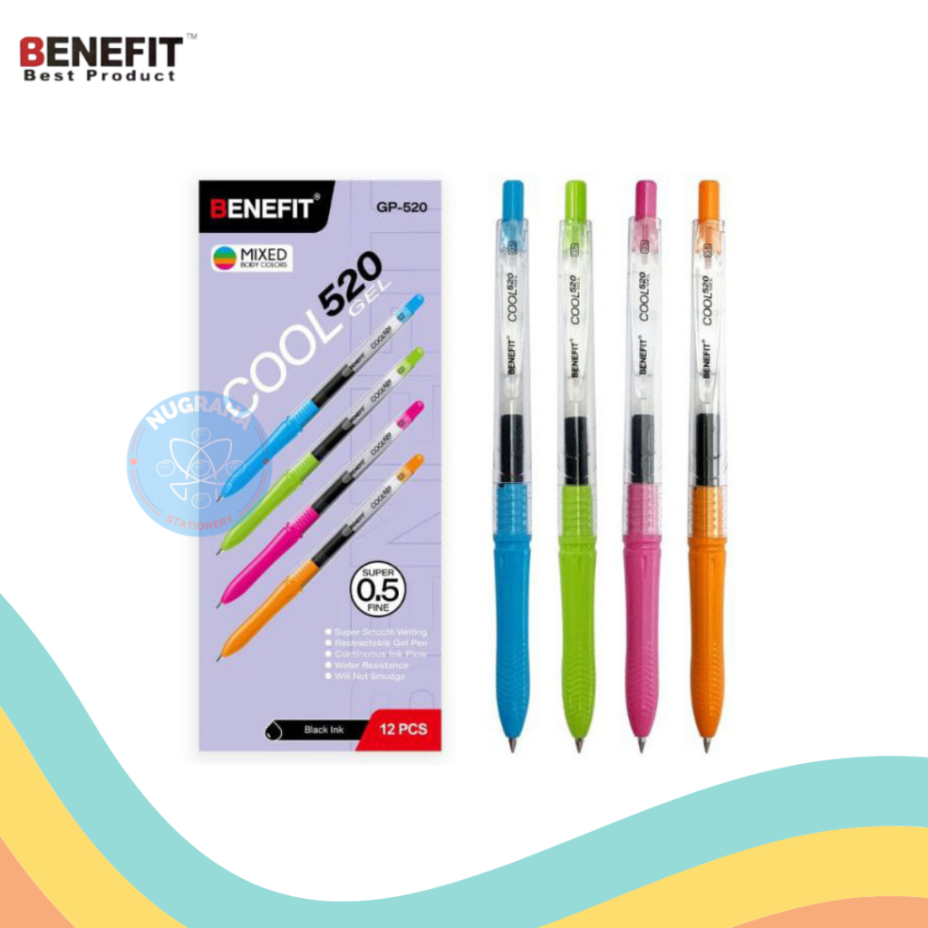 

GEL PEN BENEFIT GP-520 MIXED (3 PCS)