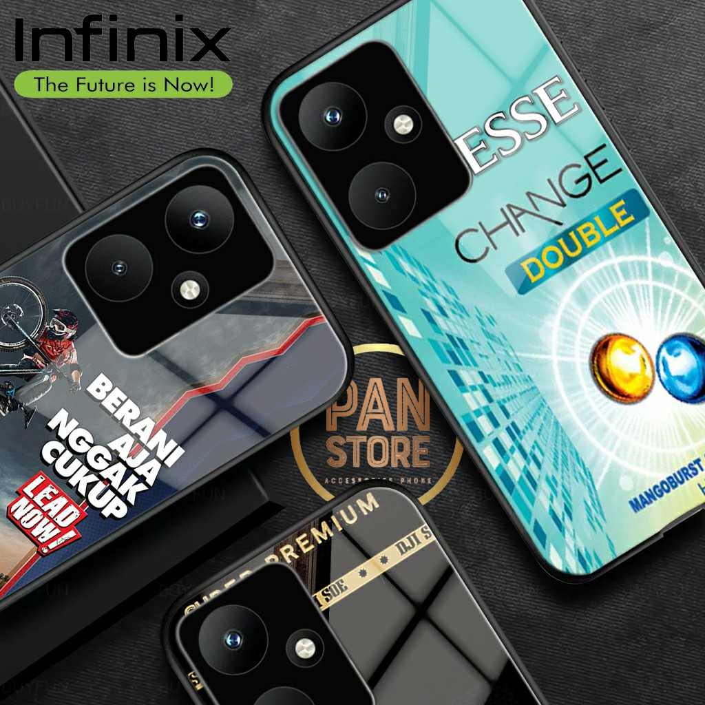 Softcase Glass Case Infinix Hot 30i Terbaru [SK-26] Case Infinix Hot 30i  - Casing  Handphone - Pelindung Handphone - Aksesoris Handphone -  Case Handphone -  Glass kaca - Panstore
