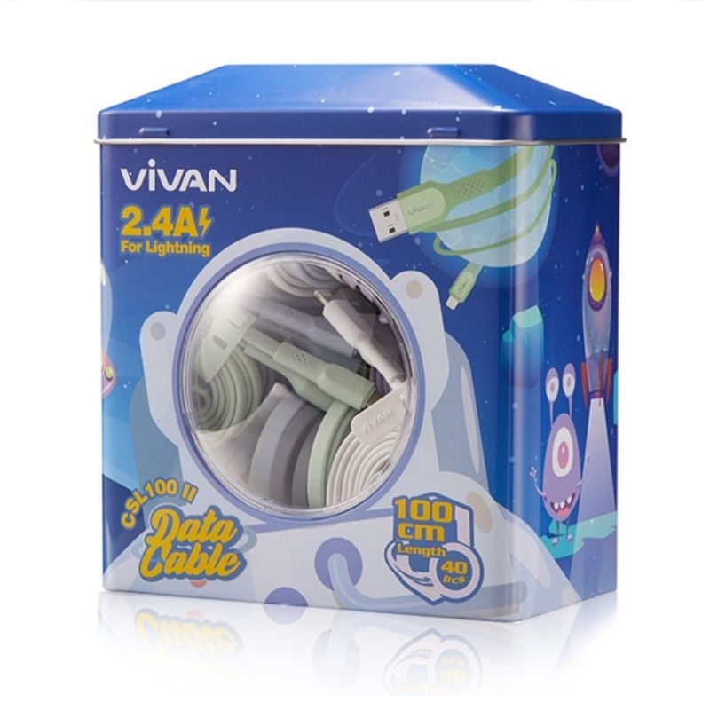 1 TOPLES 30 PCS Kabel data Vivan fast charger CSM ii 100 S FOR MICRO 2.1A 1Meter KABEL VIVAM CSM