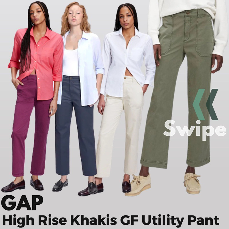 GAP - HIGH RISE GIRLFRIEND KHAKIS UTILITY