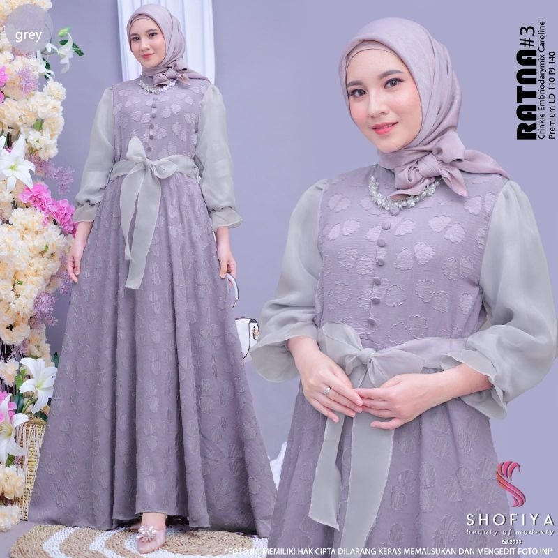 lNUMA,VENYA,JASMINE,,RATNA, RARAS,SYARLA ,HANA Set Maxi Dress Ori by Shofiya Fashion843