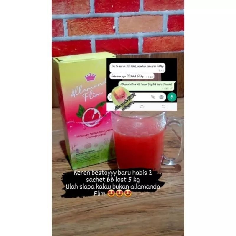 ALLAMANDA FLIM SERBUK PELANGSING PELUNTUR LEMAK HALAL BPOM | alamanda skin detox