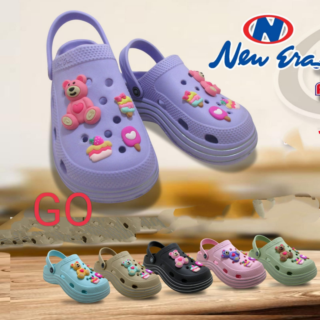 sogo NEW ERA LB 9057 / LB 9061 BEAR SANDAL BAIM  SANDAL KODOK 100% ORIGINAL murah nyaman anti air Sandal Baim Fuji Cewek Kekinian Ringan