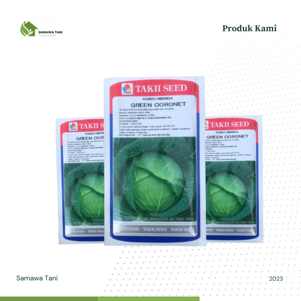 Benih Kubis Hibrida Green Coronet Takii Seed