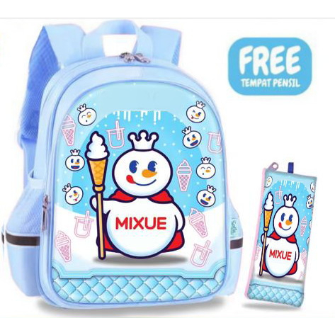 BPT PREMIUM - tas ransel anak sekolah PAUD TK SD LAKI 2in1 PREMIUM VIRAL terbaru 2023 karakter ES KRIM MIXSUE terlaris bisa COD free botol kaca