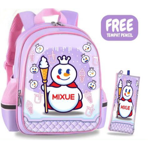 BPT PREMIUM - tas ransel anak sekolah PAUD TK SD LAKI 2in1 PREMIUM VIRAL terbaru 2023 karakter ES KRIM MIXSUE terlaris bisa COD free botol kaca