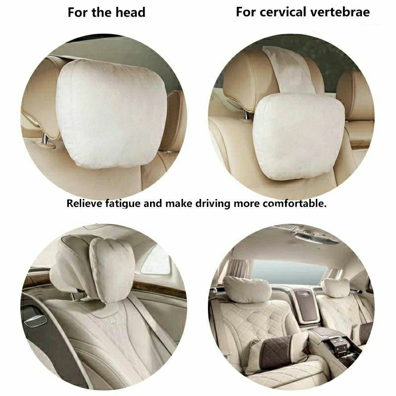 BANTAL LEHER kursi mobil nyaman ergonomic neck pillow comfort AUTOSATE