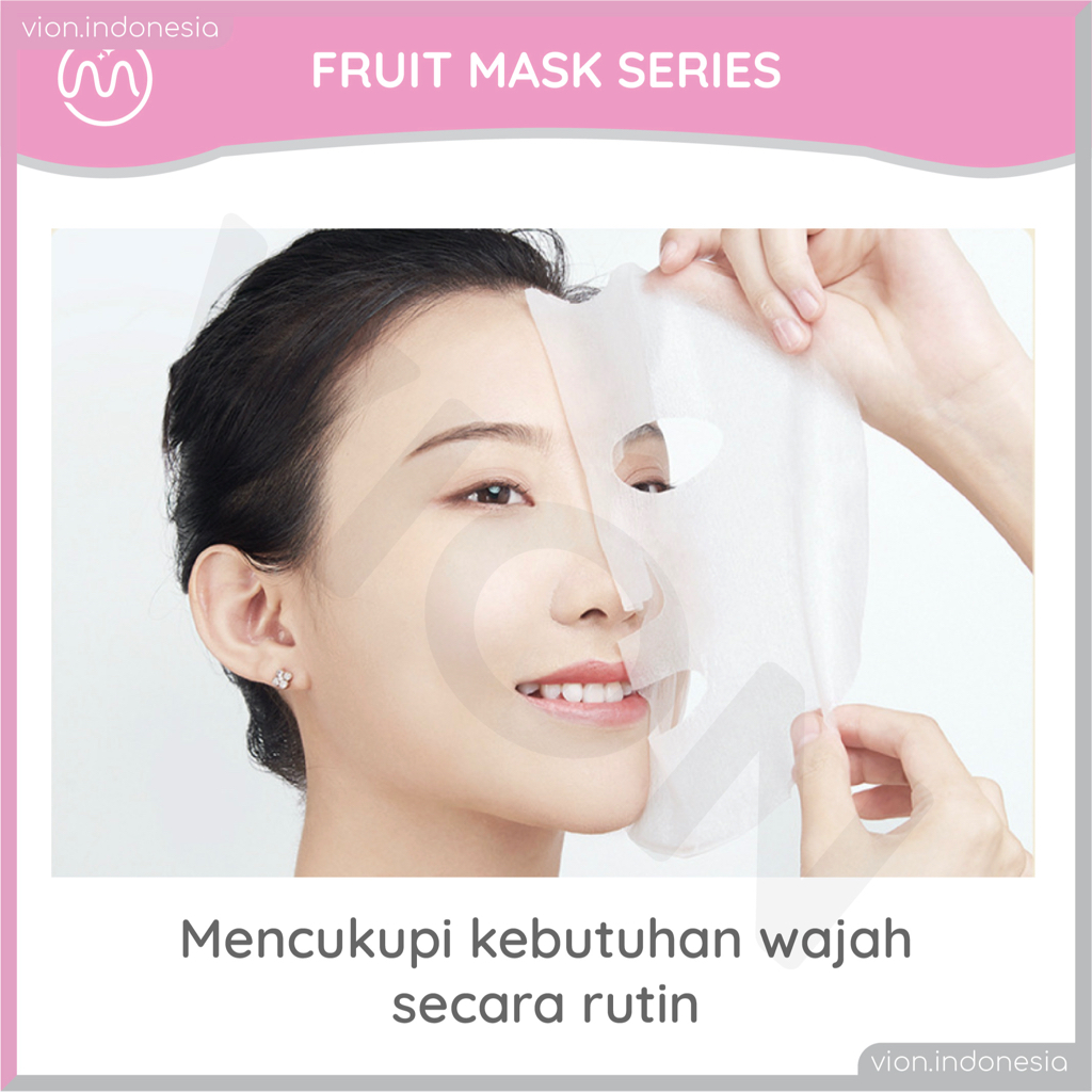 Avocado Peach Plant Fruit Facial Sheet Mask Masker Wajah Minipink MP001