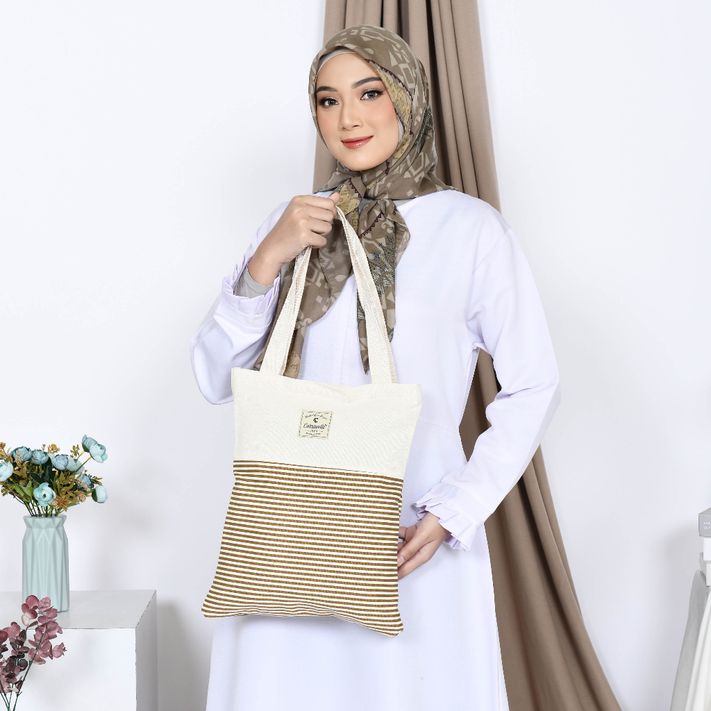 TOTE BAG WANITA TOTEBAG KANVAS PakaI RESLETING TT  012