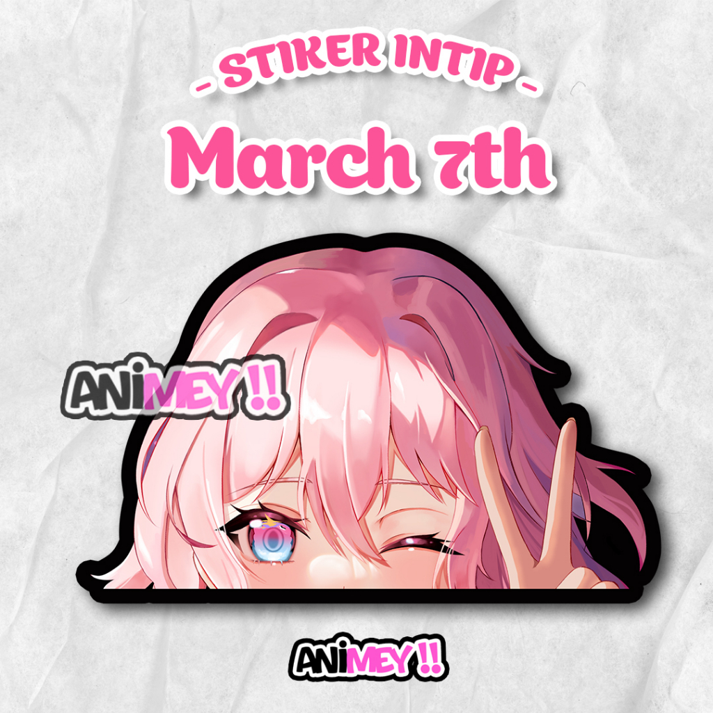 

Stiker Intip March 7th Star Rail / Sticker Anime Waterproof