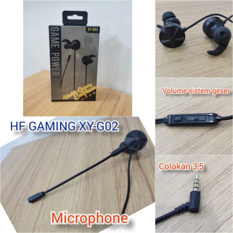 Headset Earphones Handsfree Gaming XY-G02 Plus Microphone