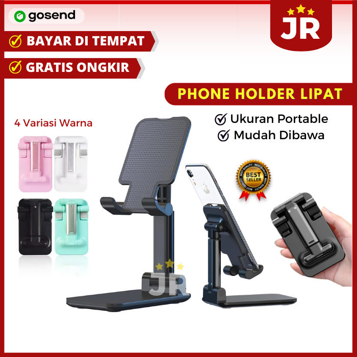 Phone Holder / Stand Holder HP Meja HD-23 Lipat Folding | Dudukan Tatakan Penyangga Sandaran Tempat 