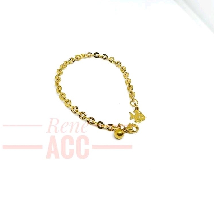 Gelang Titanium Wanita Anti Karat Panjang 18 cm