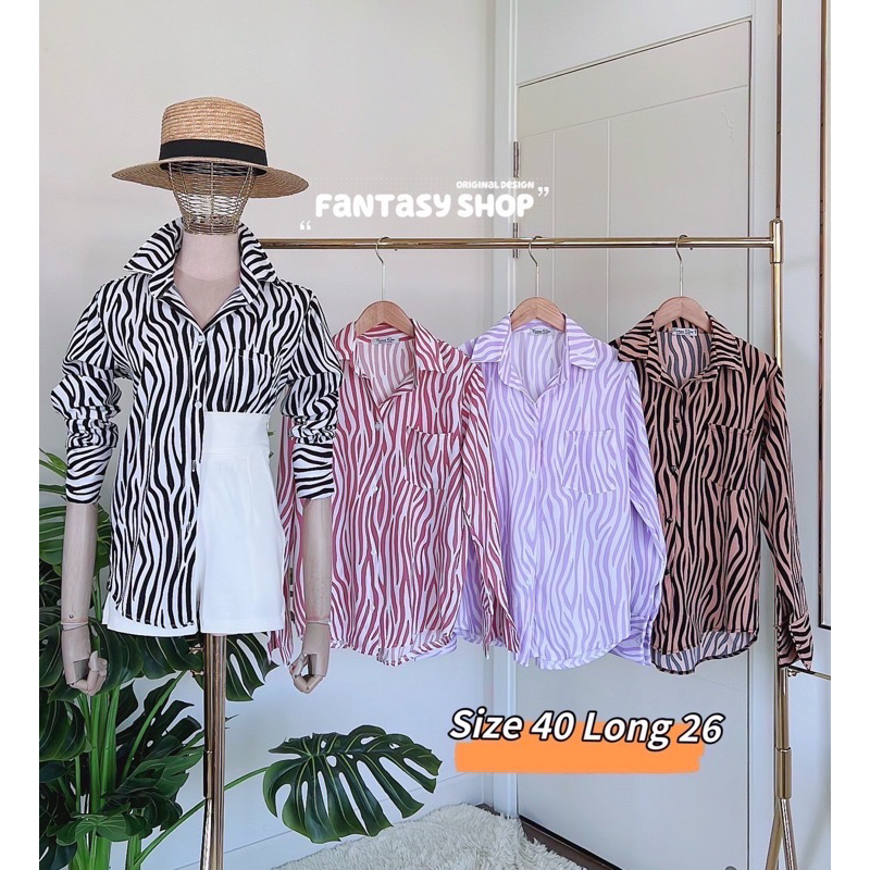 KEMEJA FANTASY MOTIF ZEBRA IMPORT BANGKOK F 29