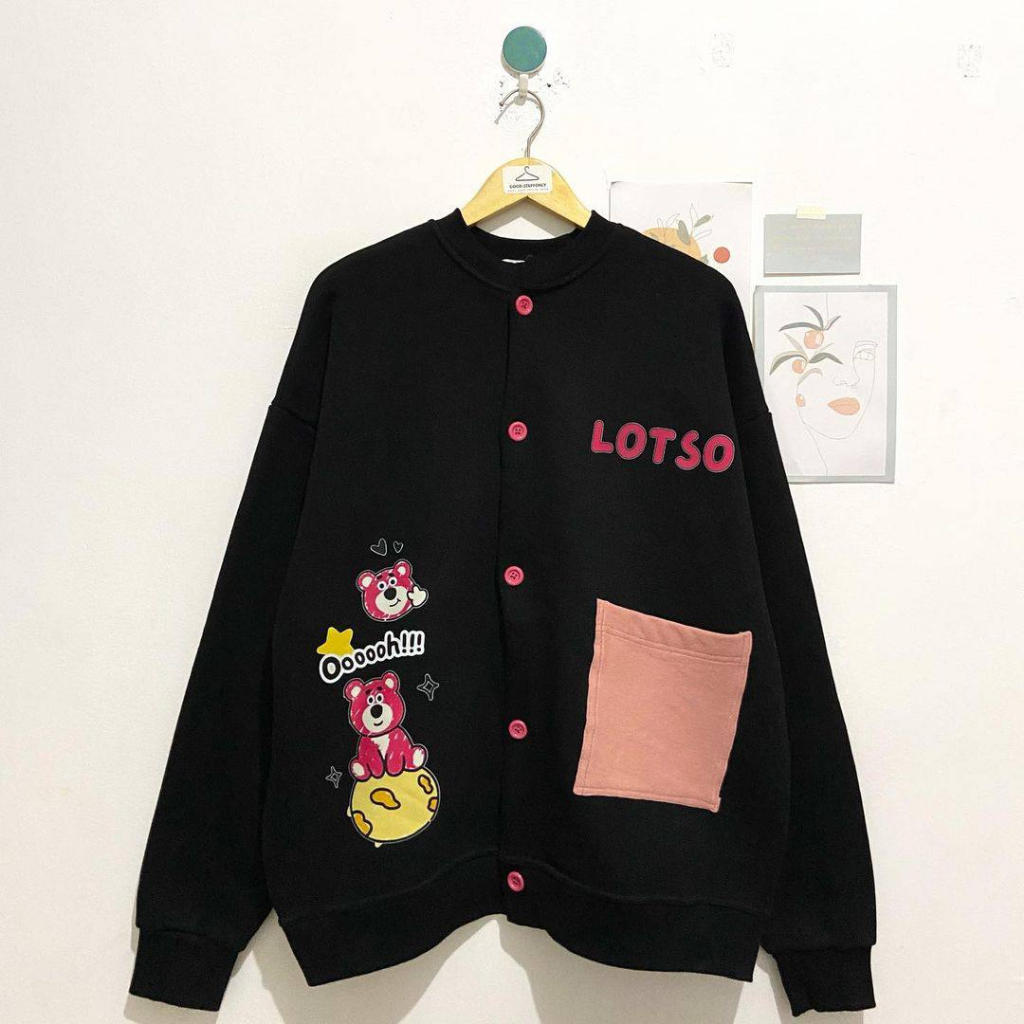 LOTSO CARDIGAN GEMOY PREMIUM Sweater Kardigan Outer Fashion Outfit Ootd Korean Style Wanita Kekinian Suiter Outher Cewek Remaja Sweter Cardy Outwear Cewe Korea Bahan Fleece Tebal LD 110 PB 65