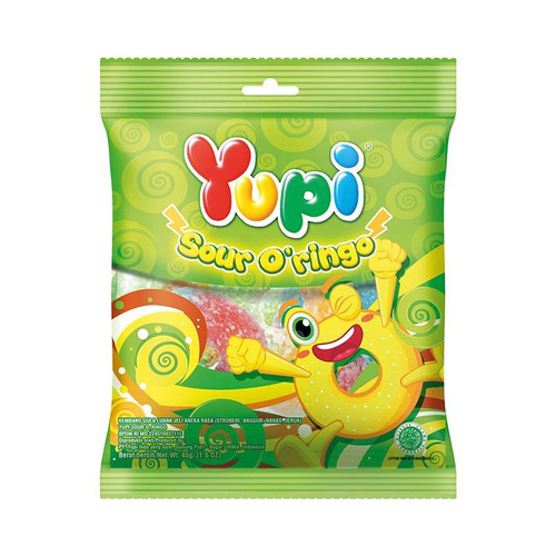 

YUPI SOUR O RINGO 45G BAG