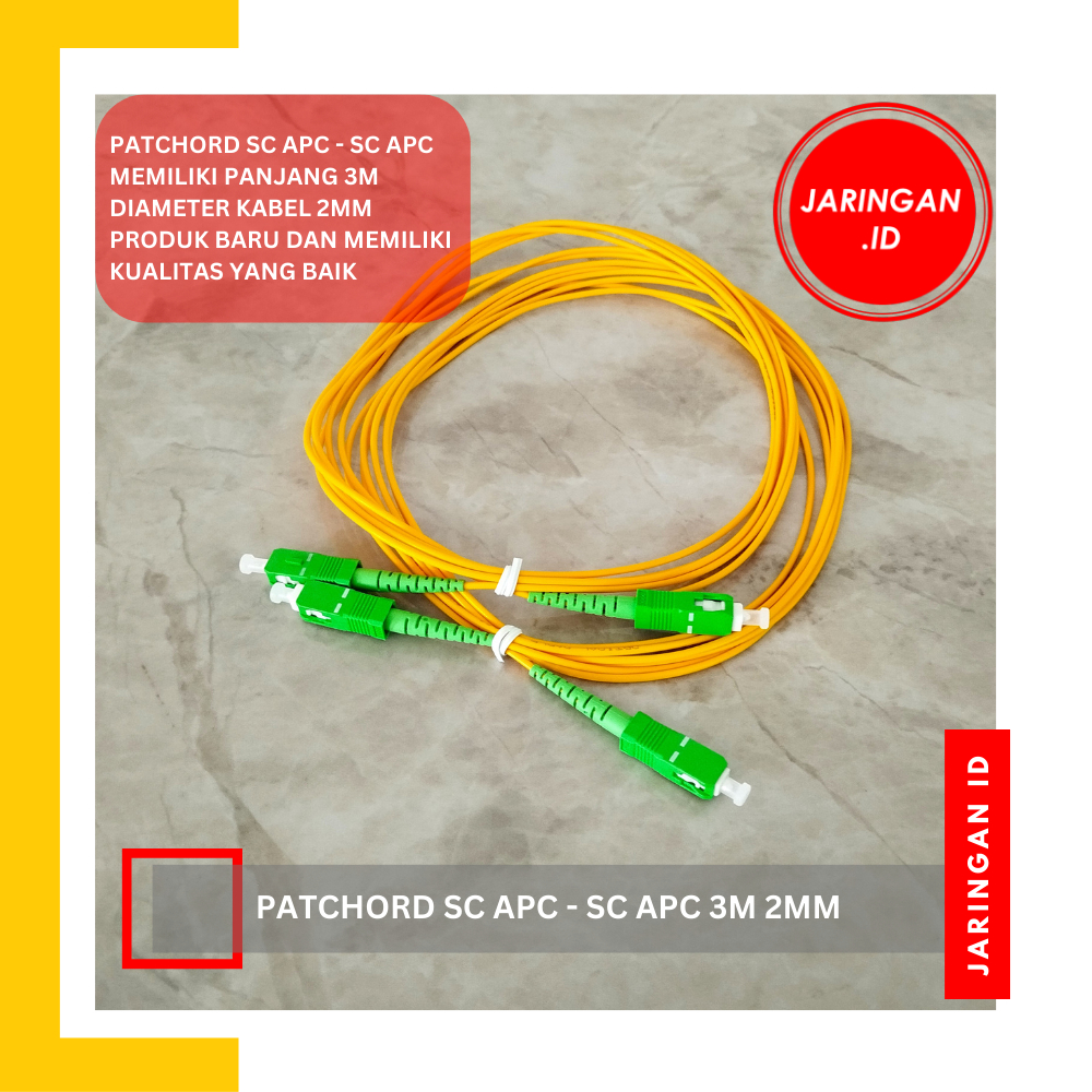 PATCHORD SC APC - SC APC 3M 2MM BERKUALITAS