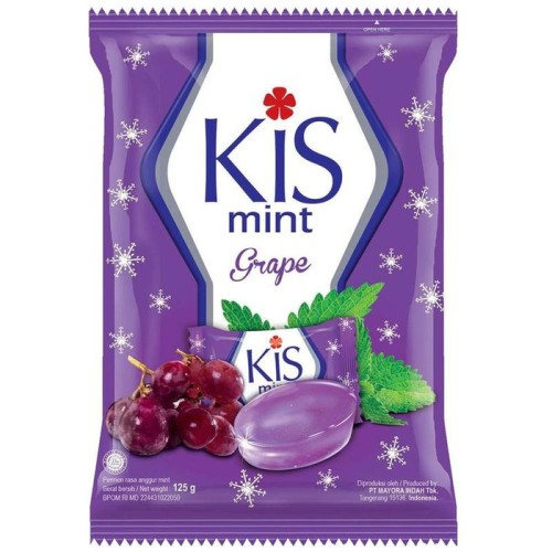 

KIS MINT GRAPE 125G ( ISI 50 PCS X 2,5 GRAM)