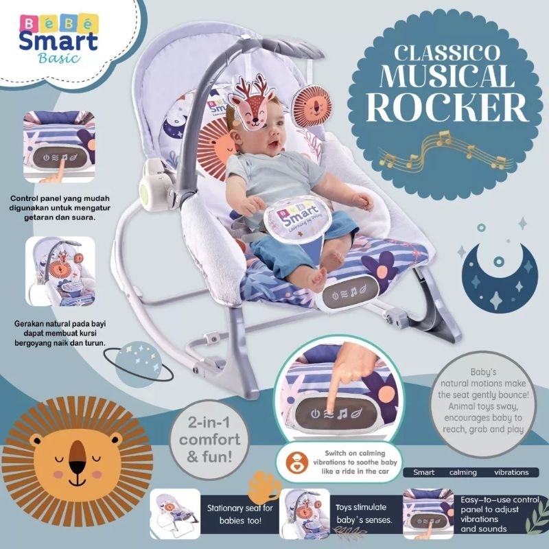 BEBE SMART CLASSICO MUSICAL ROCKER / AYUNAN BAYI / BOUNCHER