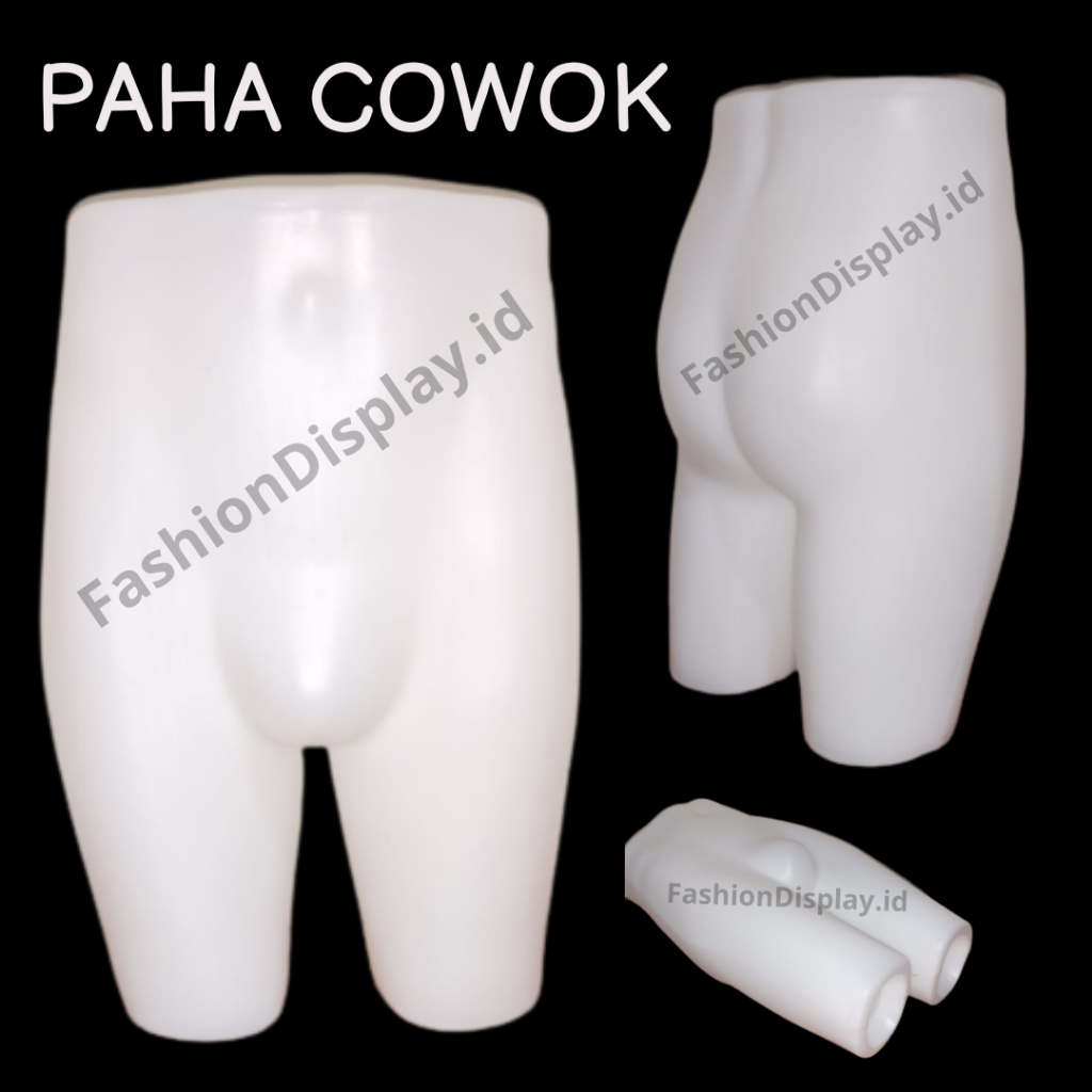 Patung Manekin Cowok Paha Plastik Bening Manekin Cowo Display Celana-BH