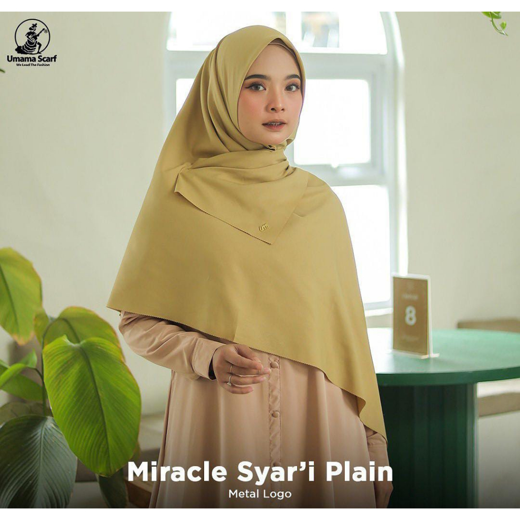Hijab Syar'i Segiempat Voal  Miracle Polos By Umama Kerudung Segi Empat Syar'i Pasar Hija'b