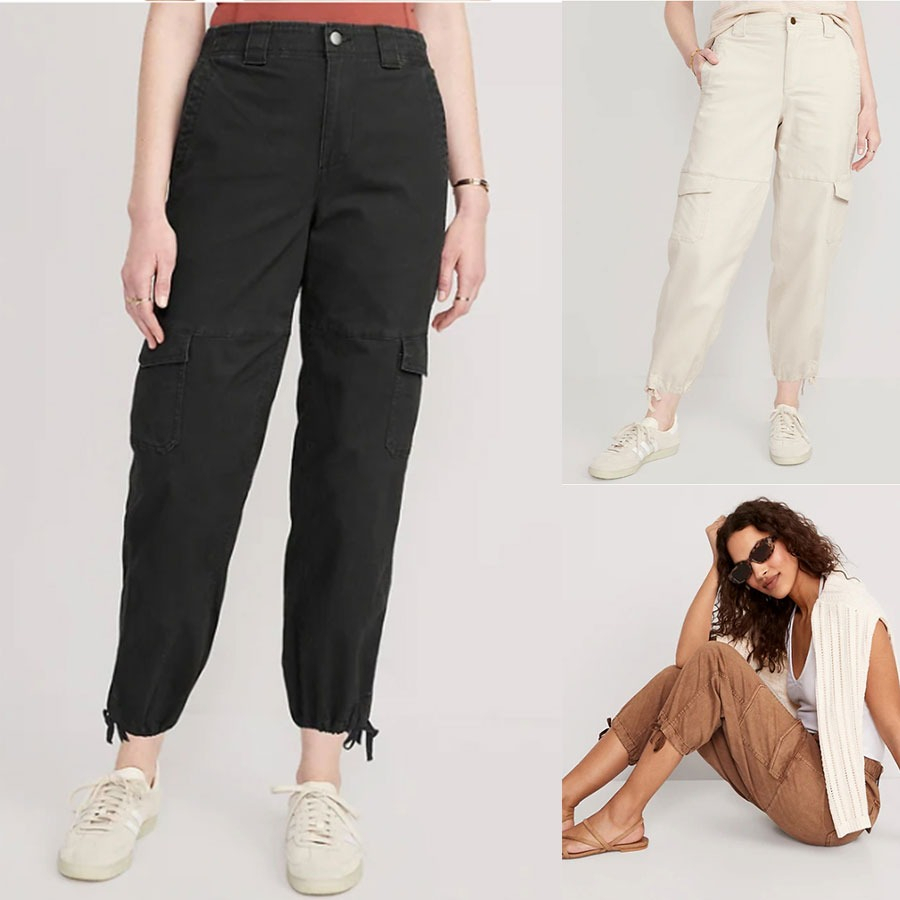 LOVEMECORNER RESTOCK OLDNAVY TWILL CARGO JOGGER CELANA WANITA CELANA PANJANG WANITA SPORTY CASUAL CE