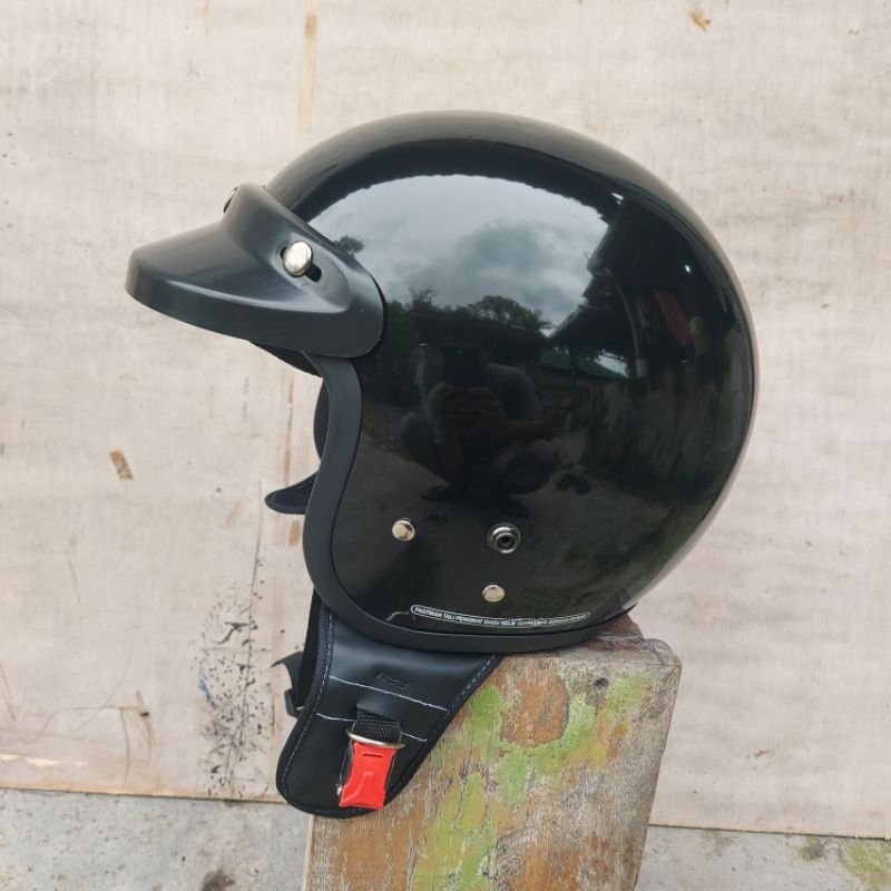 Helm Cargloss KW Hitam Gloss Plus Pet