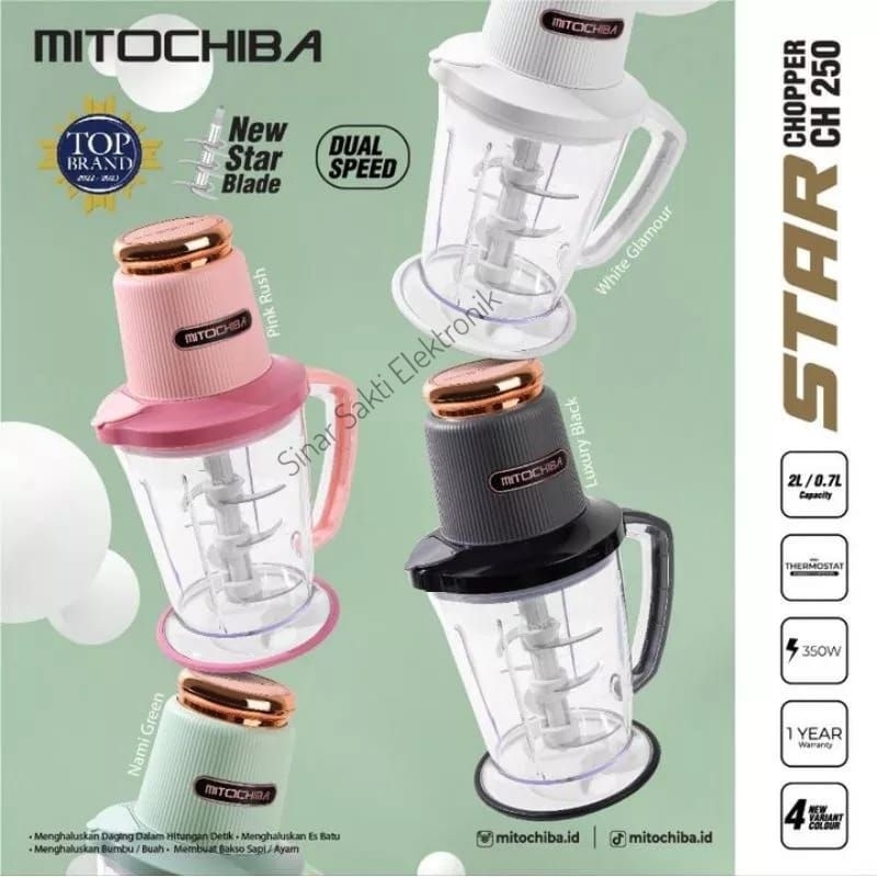 Chopper Mitochiba Mito CH 250 CH250 Star Food Chopper Gilingan Blender Pencacah Daging