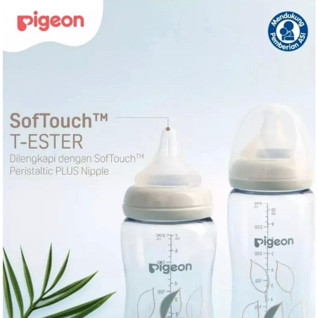 Pigeon T Ester Botol Dot Peristaltic Plus Soft Touch Wideneck Wide Neck 200 ml 300 ml