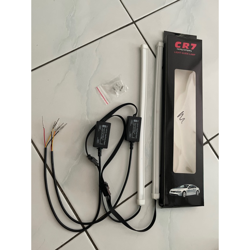 Lampu led alis 30cm drl flexsibel 2 warna sein running 30 cm 2 mode GRADE A NON BINTIK CR7 model alis running XWB