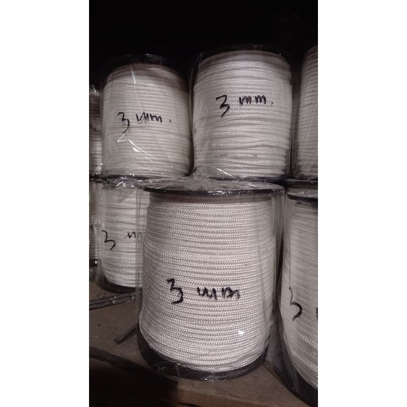 TALI kepang breded tali mesin 3mm satu rol
