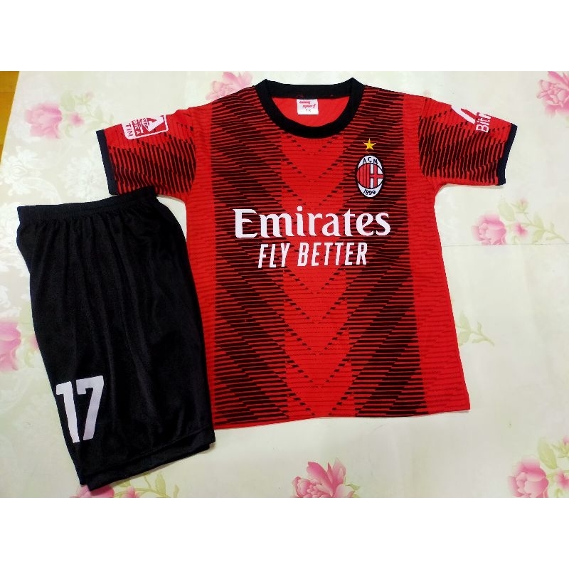 SETELAN KAOS  BOLA ANAK AC.MILLAN USIA 1-9 THN