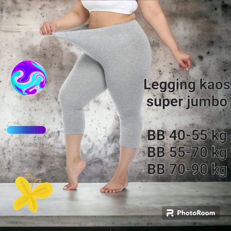 Legging Pendek Bahan Kaos 3/4 untuk BB 40-90 kg