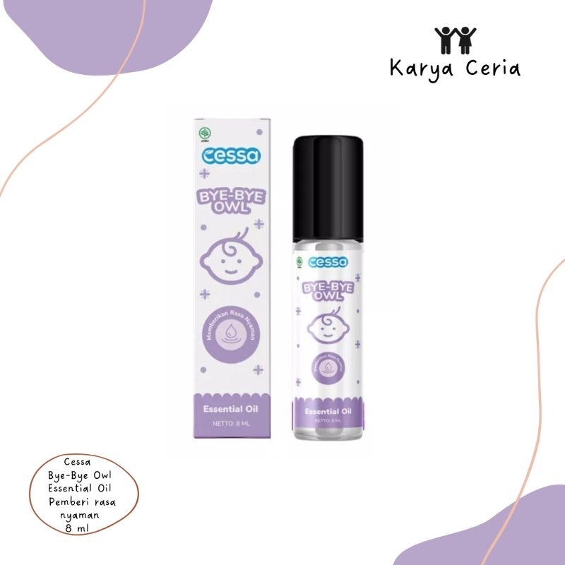 Cessa Pink Bye Bye Owl  Essential Oil Deep Sleep Membantu Anak Bayi Tidur Nyenyak Usia 0-3 Tahun
