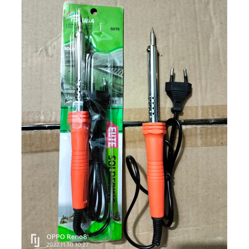 Solder listrik gagang plastik kayu tembak 40w 60w 80w