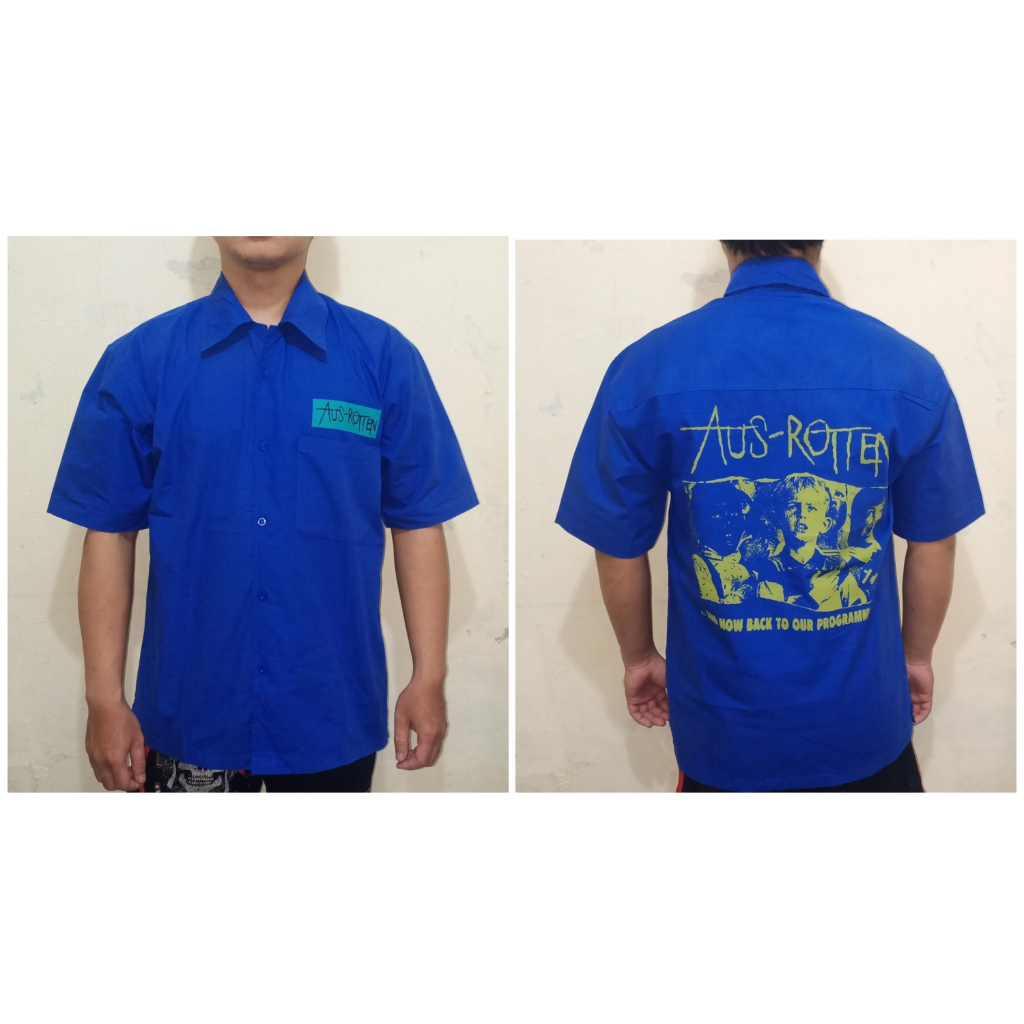 Kemeja Band Aus-rotten | kemeja skinhead | kemeja skinhead | kemeja punk | kemeja rock | kemeja meta