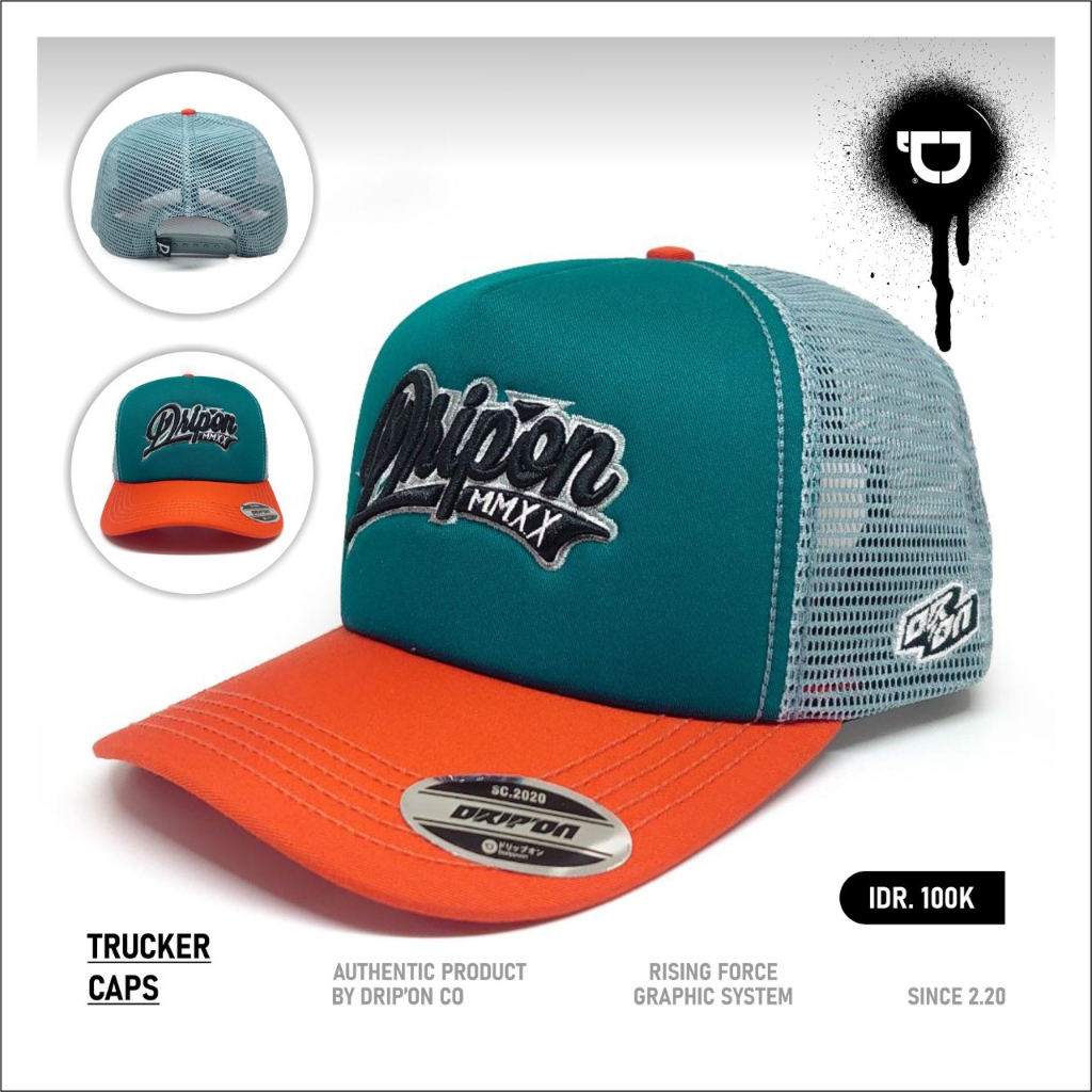 Drip On Topi Trucker Jaring Pria Dewasa Original DO32