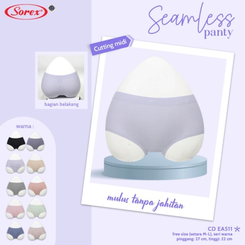 Sorex EA 511 /EA 522 celana dalam wanita seamless bahan berpori