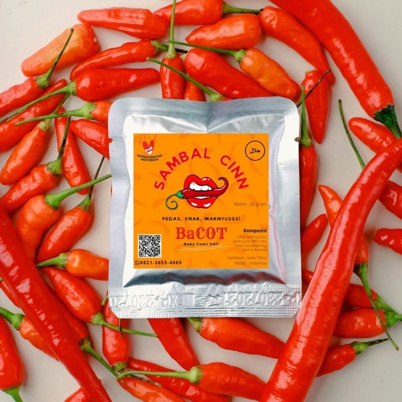 

SAMBAL CINN sachet, SAMBAL SACHET, Sambal Enak, Sambal Baby Cumi HOT, Praktis dan Ekonimis