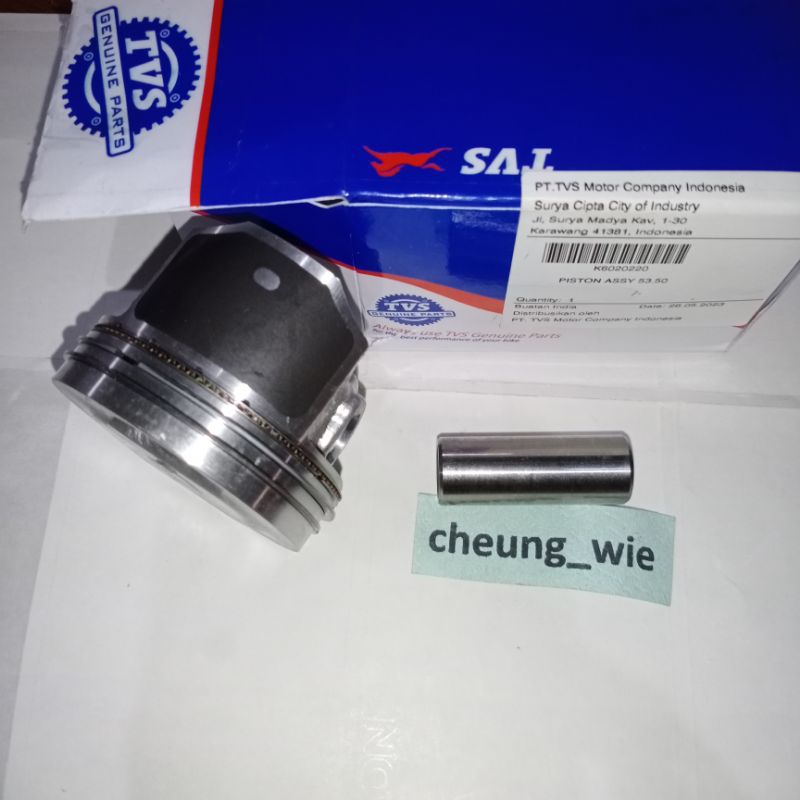 K6020220 Piston Kit OS STD 00 TVS Dazz ori Pnp Spin/Skywave/Skydrive kualitas bagus