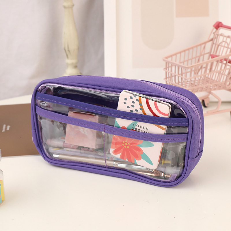 COSMOS Tempat Pensil Multi Layer Bahan PVC Transparant / Pencil Case / Kotak Pensil Alat Tulis