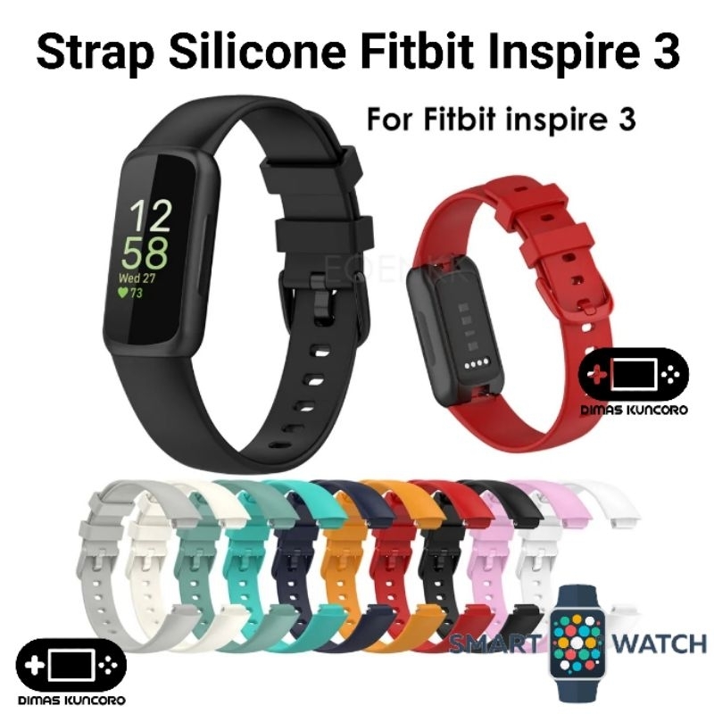 Strap Silicone Fitbit Inspire 3 silikon tali jam tangan rubber smartwatch