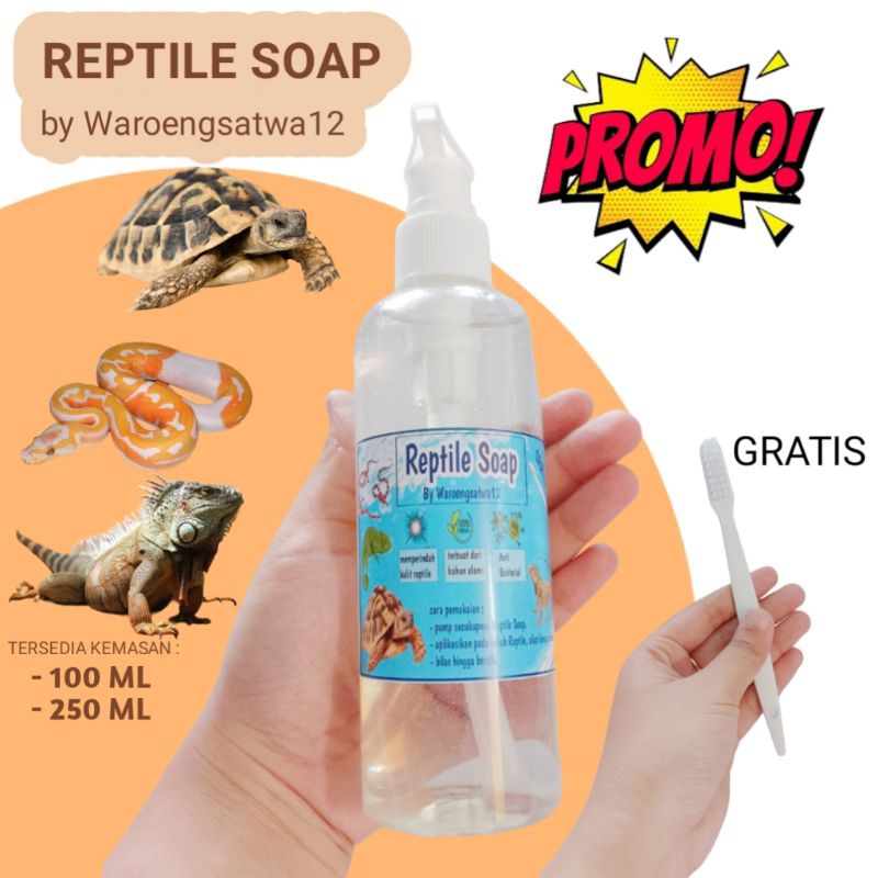 [WS12] 250ML Reptile soap sabun kura kura sulcata tortoise shampoo iguana ular kadal sabun reptil wash