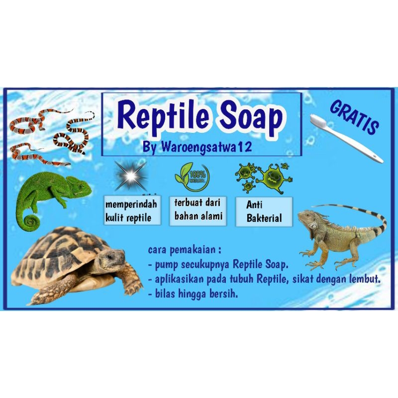 [WS12] 250ML Reptile soap sabun kura kura sulcata tortoise shampoo iguana ular kadal sabun reptil wash