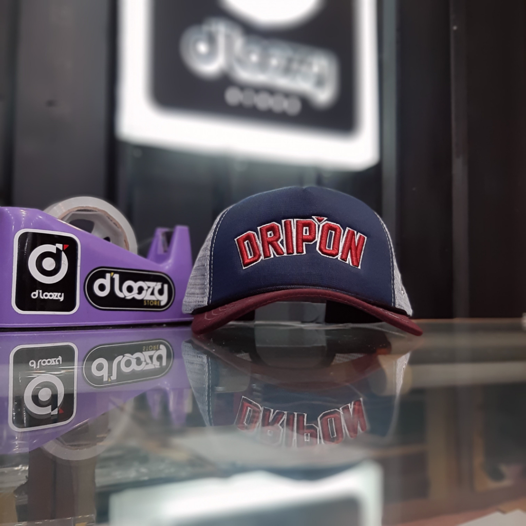 Topi Pria DRIP ON Trucker Hat Jaring Dewasa Original Distro Proshop Skaters Dloozy Official DO010