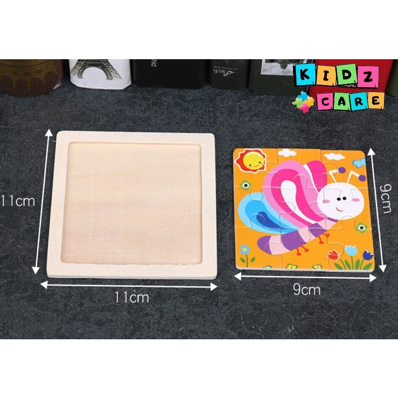 Puzzle Kayu 3x3 mainan anak edukasi