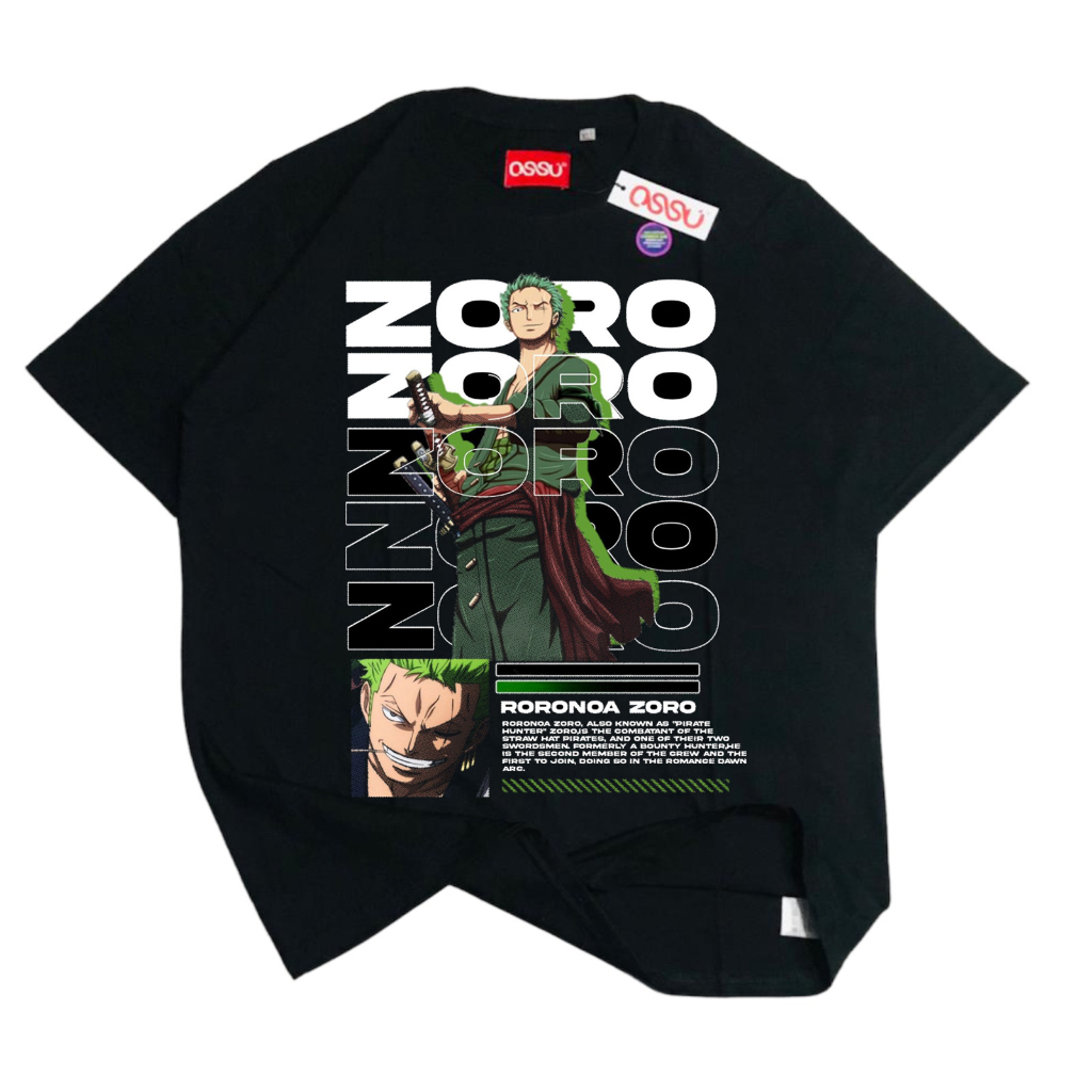 HAPI BASIC "SANJI ONE PIECE" T-Shirt | Regular T-shirt | Stone Wash | Kaos ANIME Movie Kartun Komik 