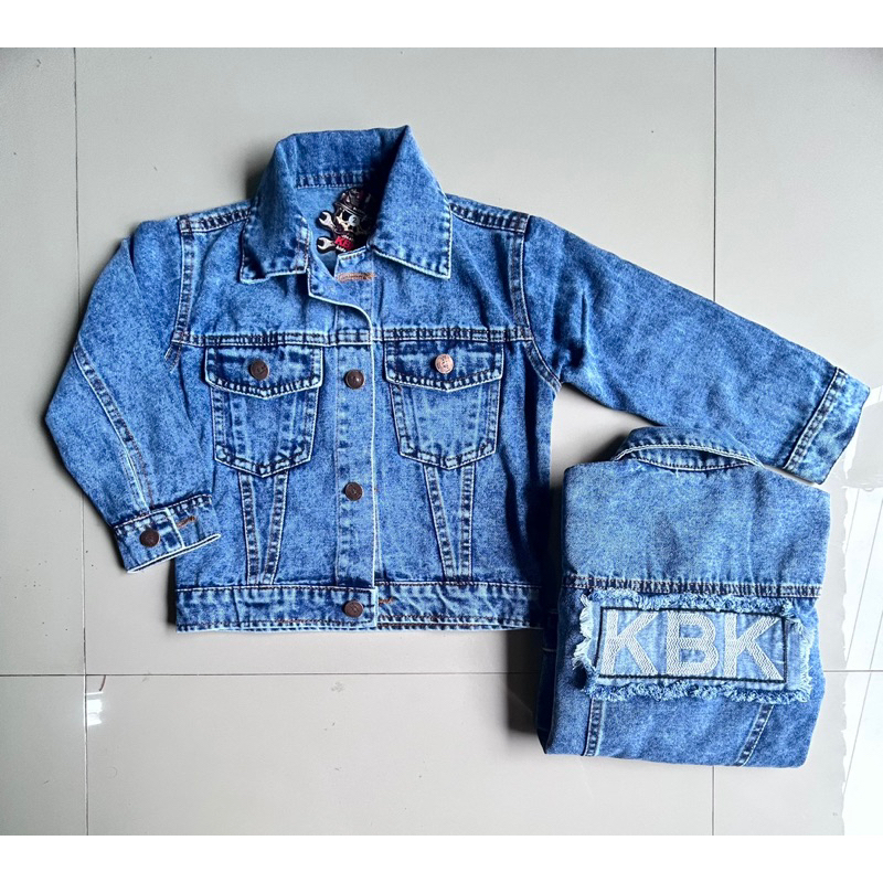 JAKET KENZIE//JAKET JEANS ANAK LAKI-LAKI VARIASI BORDIR USIA 2 -7TAHUN